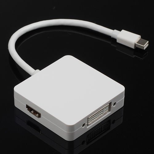 LipiWorld® 3 in 1 Gold Plated MiniDisplayPort Thunderbolt to HDMI/DVI/Display Port Cable Adapter for Apple Mac Book MacBook Pro MacBook Air Mac mini (Mini Dp to Hdmi/Dvi/Dp) - Image 7