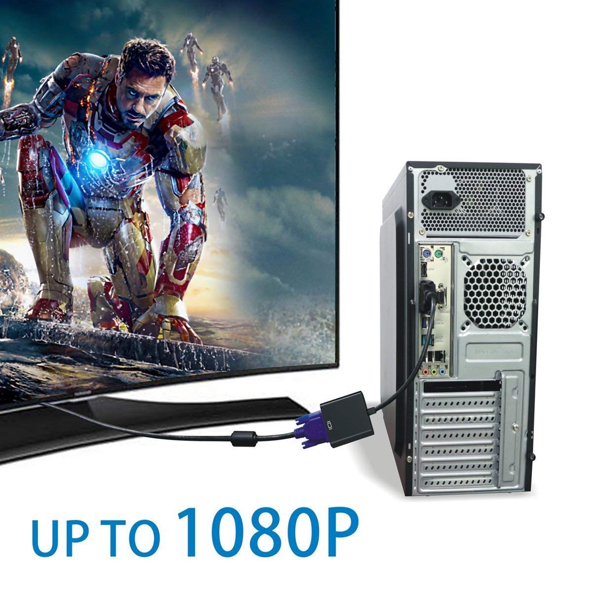 LipiWorld® DVI-D to VGA Active CONVERTOR Adapter - Suitable for Connecting Latest Graphic Cards (DVI-D to VGA) - Image 7