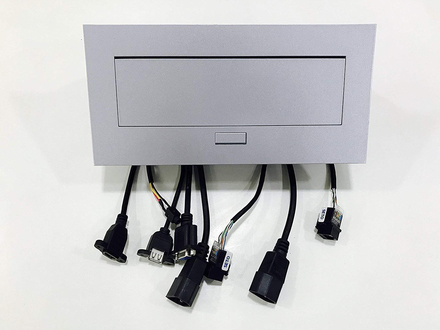 LipiWorld® Popup Box Hydraulic 10 Module Conference Table Connectivity and Data Box HDMI VGA RJ45 USB 3.5 mm Audio Power Hidden Multimedia Desktop Socket - Image 2