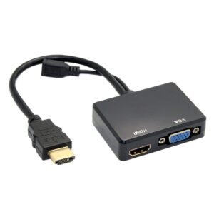 HDMI to VGA & HDMI Female Splitter